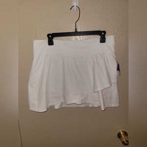 Joylab XXL Womens White Ruffle Athleisure Girly Mini Skirt With Shorts NWT